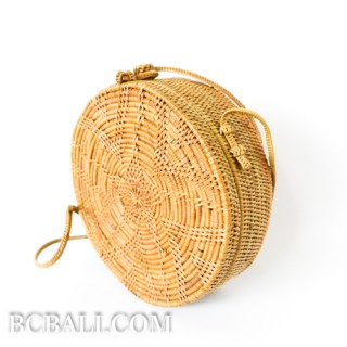 New Circle Star Rattan Sling Bags Full Handwoven Unique